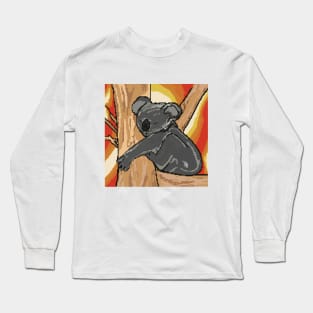 Koala in Australia - Save the environment  - Pixel Art Long Sleeve T-Shirt